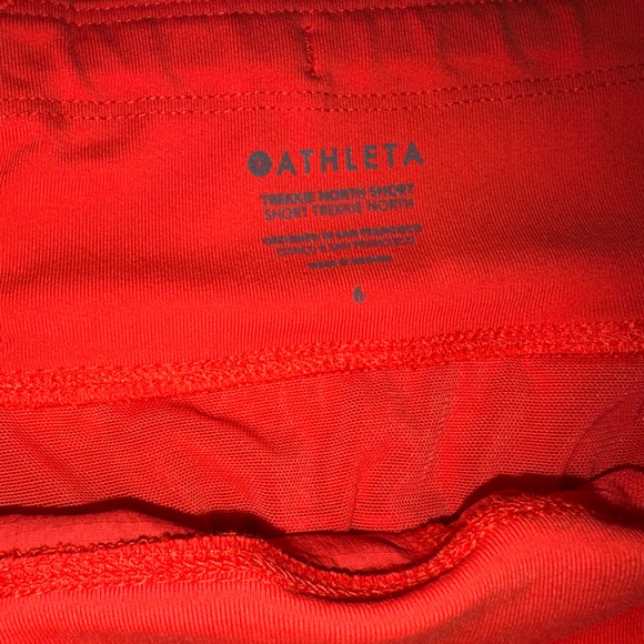 Athleta High Waist Orange Trekkie North Short Size 6 - Picture 6 of 6